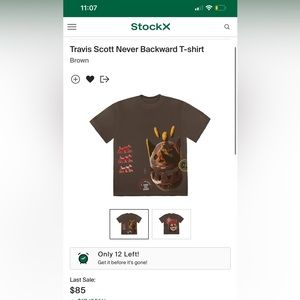 Cactus jack by Travis Scott Limited Edition NeverBackwards Tee